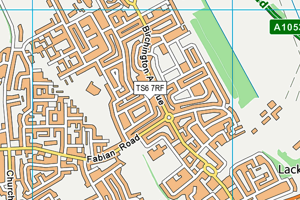TS6 7RF map - OS VectorMap District (Ordnance Survey)