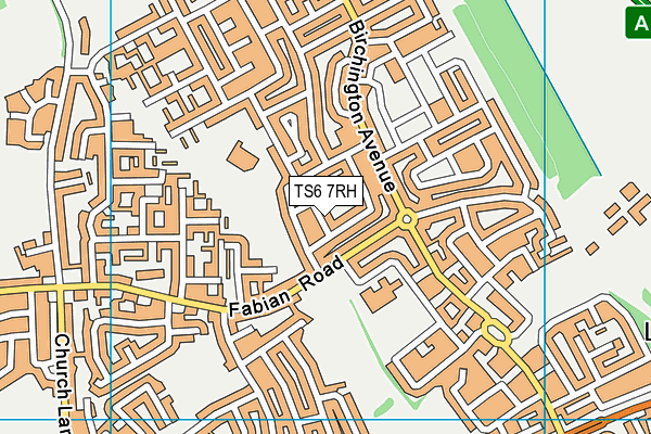 TS6 7RH map - OS VectorMap District (Ordnance Survey)