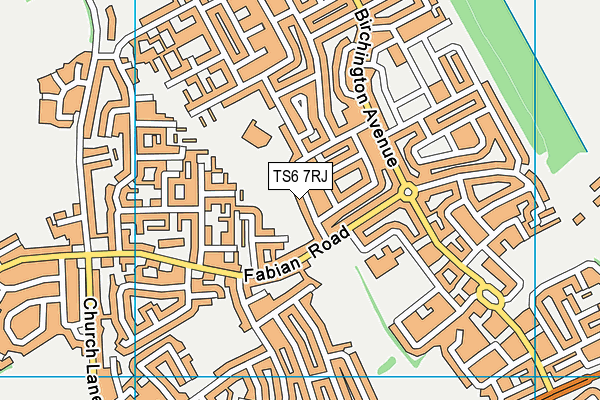TS6 7RJ map - OS VectorMap District (Ordnance Survey)
