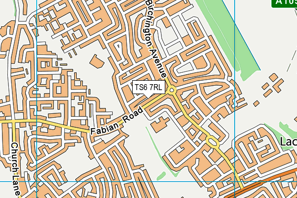 TS6 7RL map - OS VectorMap District (Ordnance Survey)