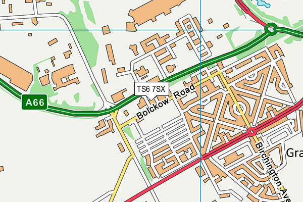 TS6 7SX map - OS VectorMap District (Ordnance Survey)