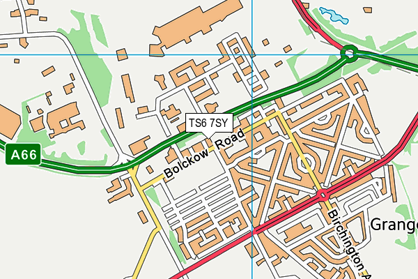 TS6 7SY map - OS VectorMap District (Ordnance Survey)