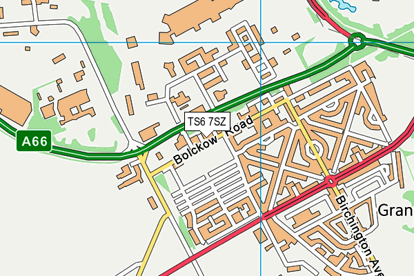 TS6 7SZ map - OS VectorMap District (Ordnance Survey)