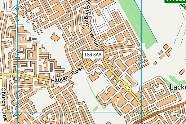 TS6 8AA map - OS VectorMap District (Ordnance Survey)