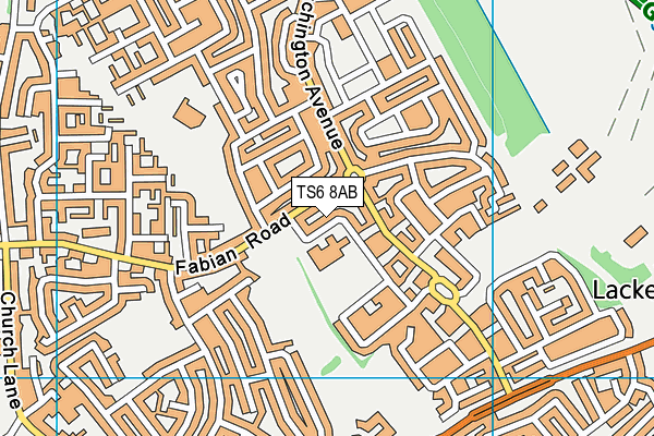 TS6 8AB map - OS VectorMap District (Ordnance Survey)