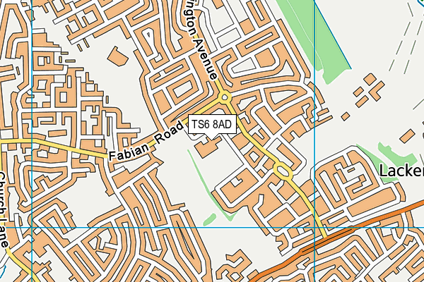TS6 8AD map - OS VectorMap District (Ordnance Survey)