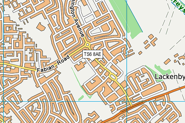 TS6 8AE map - OS VectorMap District (Ordnance Survey)