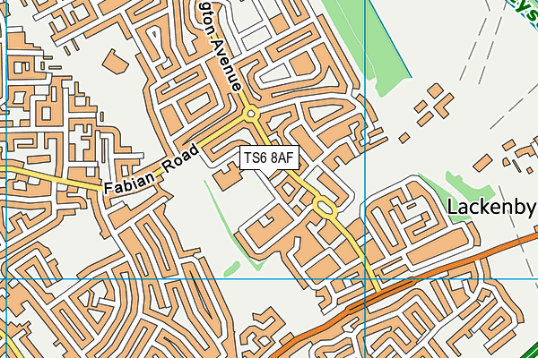 TS6 8AF map - OS VectorMap District (Ordnance Survey)