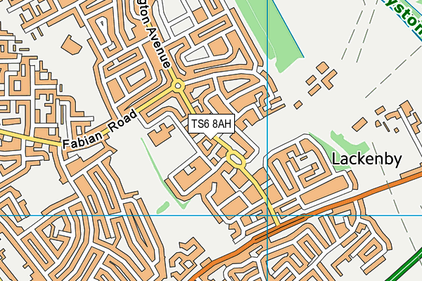 TS6 8AH map - OS VectorMap District (Ordnance Survey)