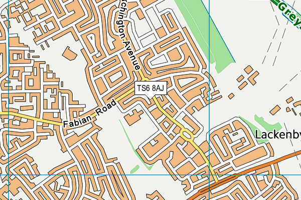 TS6 8AJ map - OS VectorMap District (Ordnance Survey)