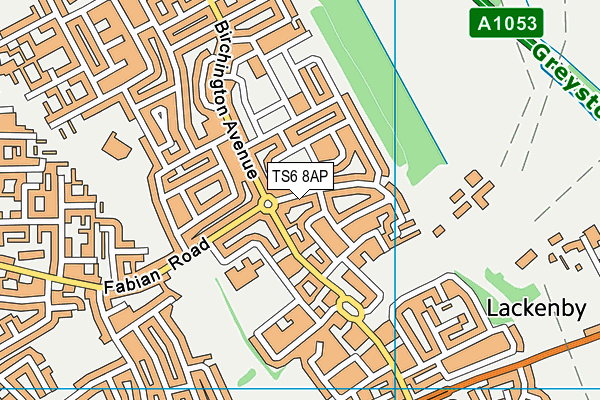 TS6 8AP map - OS VectorMap District (Ordnance Survey)