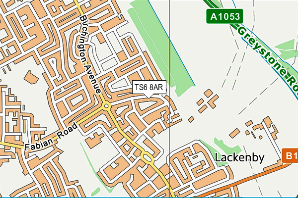 TS6 8AR map - OS VectorMap District (Ordnance Survey)