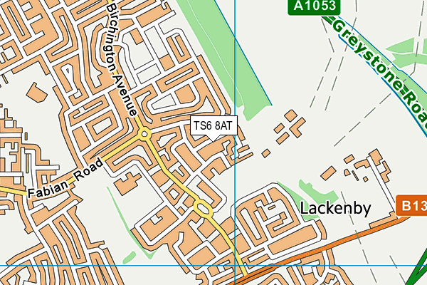 TS6 8AT map - OS VectorMap District (Ordnance Survey)