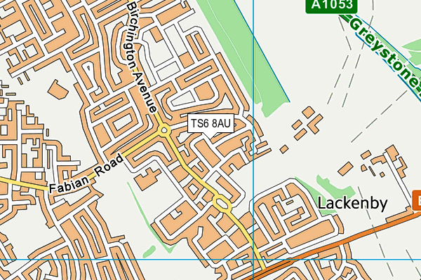 TS6 8AU map - OS VectorMap District (Ordnance Survey)