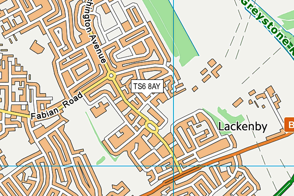 TS6 8AY map - OS VectorMap District (Ordnance Survey)
