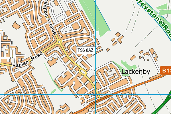 TS6 8AZ map - OS VectorMap District (Ordnance Survey)