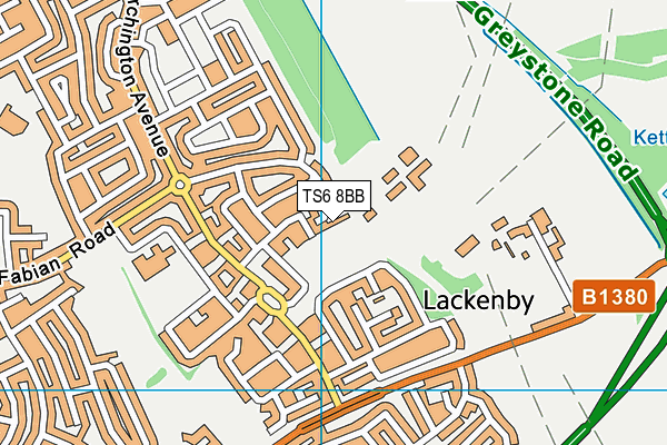 TS6 8BB map - OS VectorMap District (Ordnance Survey)