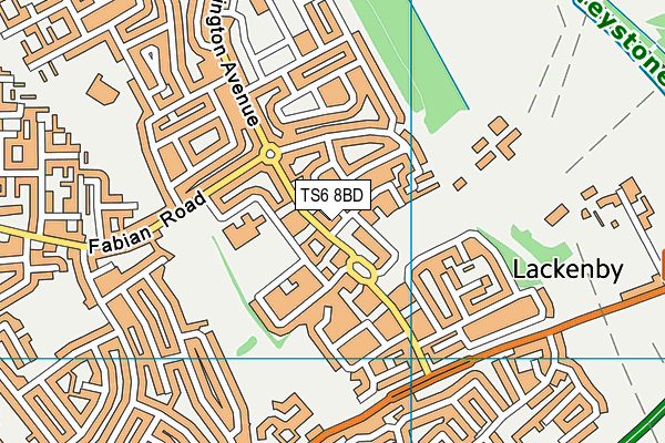 TS6 8BD map - OS VectorMap District (Ordnance Survey)