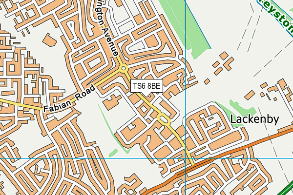 TS6 8BE map - OS VectorMap District (Ordnance Survey)