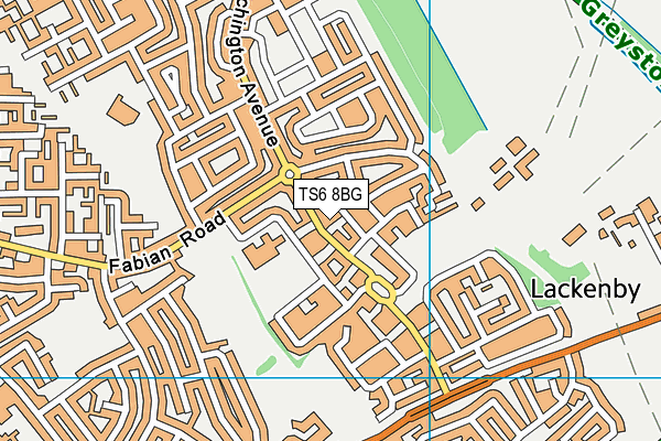 TS6 8BG map - OS VectorMap District (Ordnance Survey)