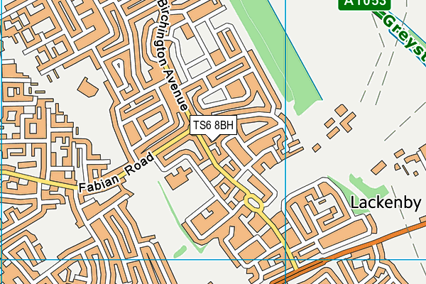 TS6 8BH map - OS VectorMap District (Ordnance Survey)