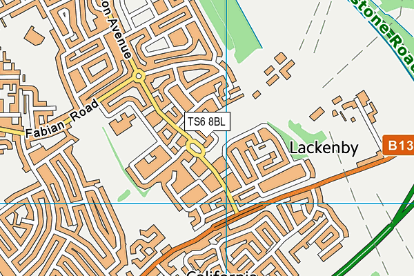 TS6 8BL map - OS VectorMap District (Ordnance Survey)