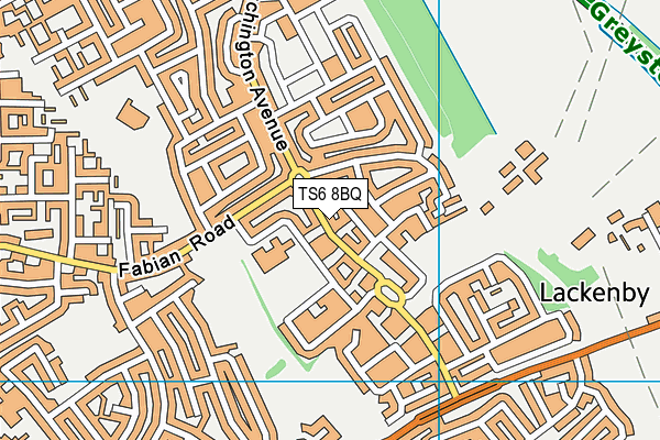 TS6 8BQ map - OS VectorMap District (Ordnance Survey)