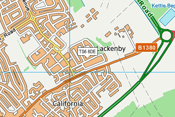 TS6 8DE map - OS VectorMap District (Ordnance Survey)