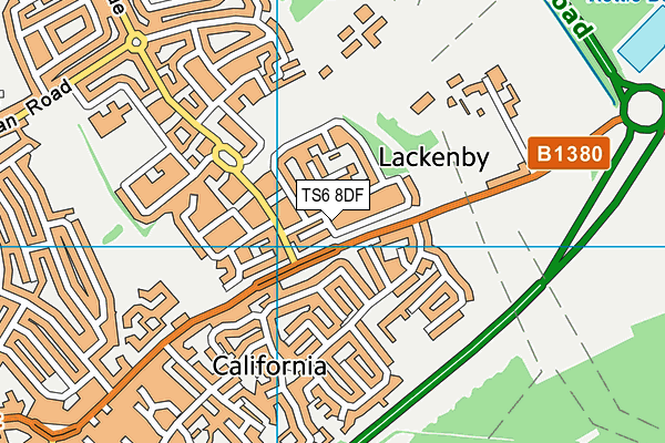 TS6 8DF map - OS VectorMap District (Ordnance Survey)