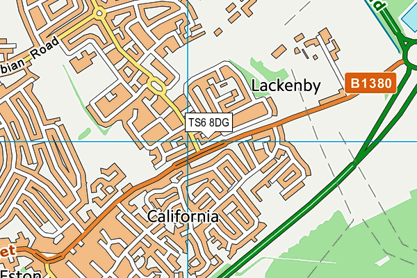 TS6 8DG map - OS VectorMap District (Ordnance Survey)