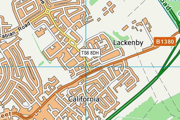 TS6 8DH map - OS VectorMap District (Ordnance Survey)