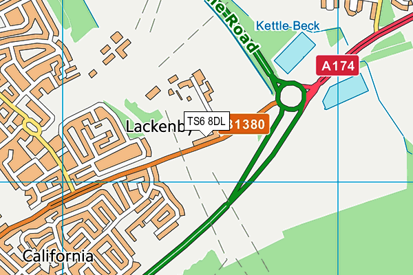 TS6 8DL map - OS VectorMap District (Ordnance Survey)