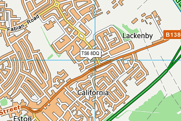 TS6 8DQ map - OS VectorMap District (Ordnance Survey)