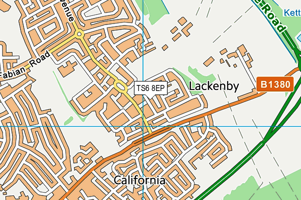TS6 8EP map - OS VectorMap District (Ordnance Survey)
