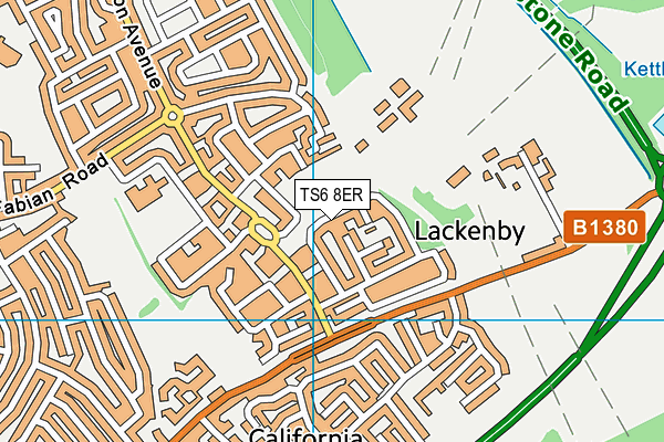 TS6 8ER map - OS VectorMap District (Ordnance Survey)