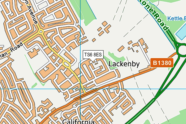 TS6 8ES map - OS VectorMap District (Ordnance Survey)