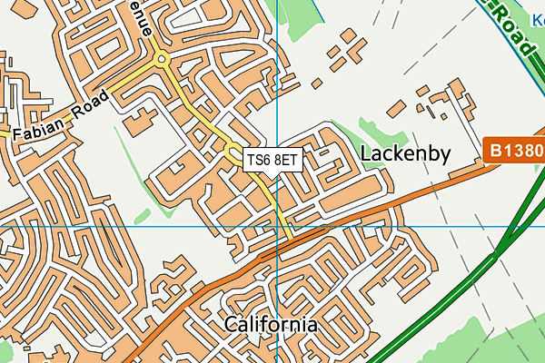 TS6 8ET map - OS VectorMap District (Ordnance Survey)