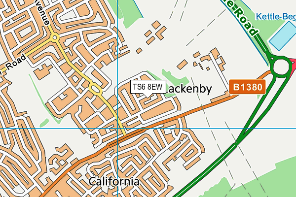TS6 8EW map - OS VectorMap District (Ordnance Survey)
