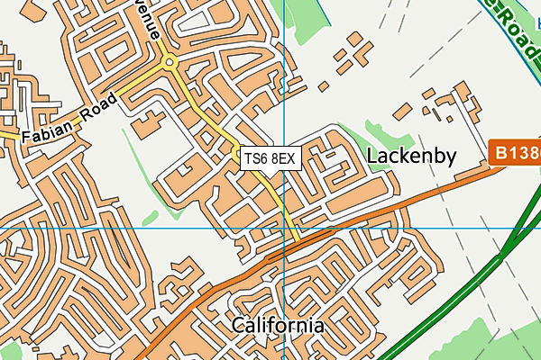 TS6 8EX map - OS VectorMap District (Ordnance Survey)