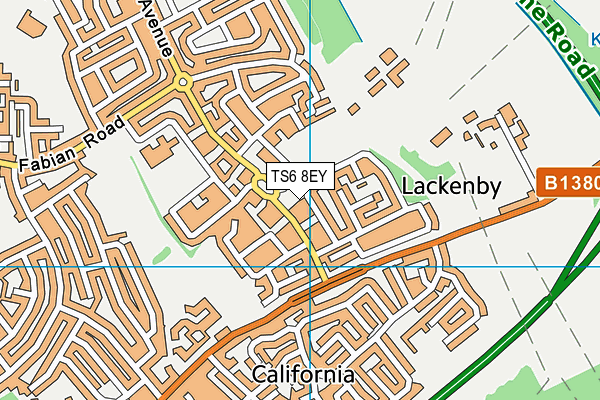 TS6 8EY map - OS VectorMap District (Ordnance Survey)