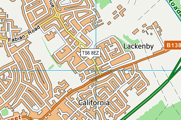 TS6 8EZ map - OS VectorMap District (Ordnance Survey)