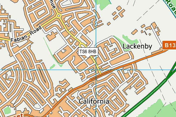 TS6 8HB map - OS VectorMap District (Ordnance Survey)