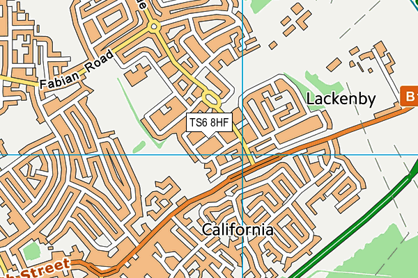TS6 8HF map - OS VectorMap District (Ordnance Survey)