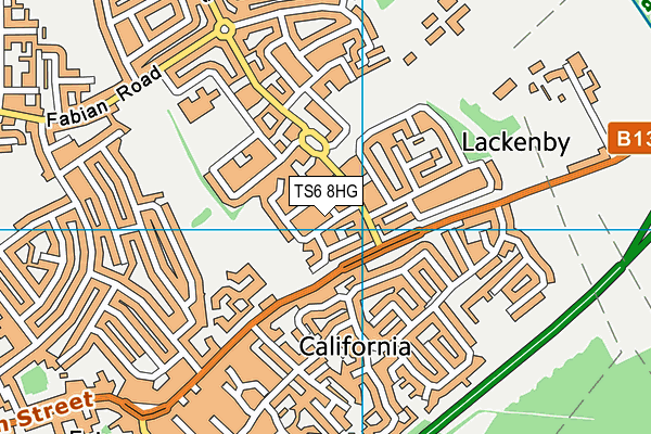 TS6 8HG map - OS VectorMap District (Ordnance Survey)