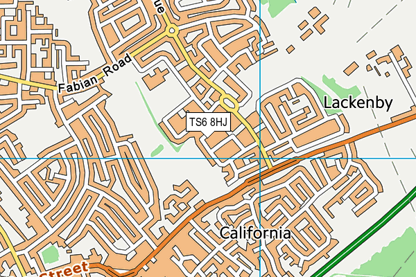 TS6 8HJ map - OS VectorMap District (Ordnance Survey)