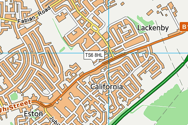 TS6 8HL map - OS VectorMap District (Ordnance Survey)