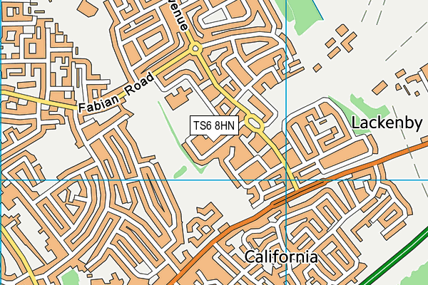 TS6 8HN map - OS VectorMap District (Ordnance Survey)