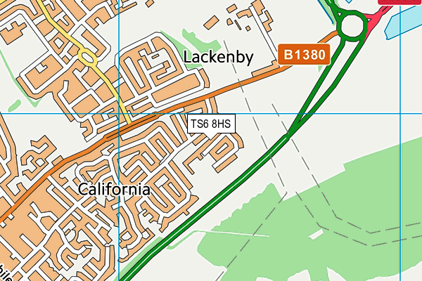 TS6 8HS map - OS VectorMap District (Ordnance Survey)