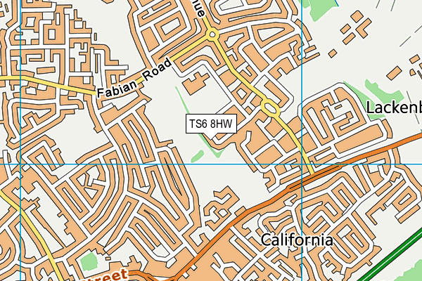 TS6 8HW map - OS VectorMap District (Ordnance Survey)