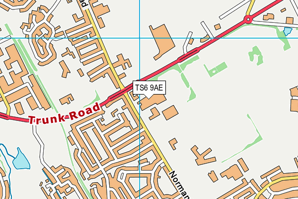 Herlingshaw Centre map (TS6 9AE) - OS VectorMap District (Ordnance Survey)